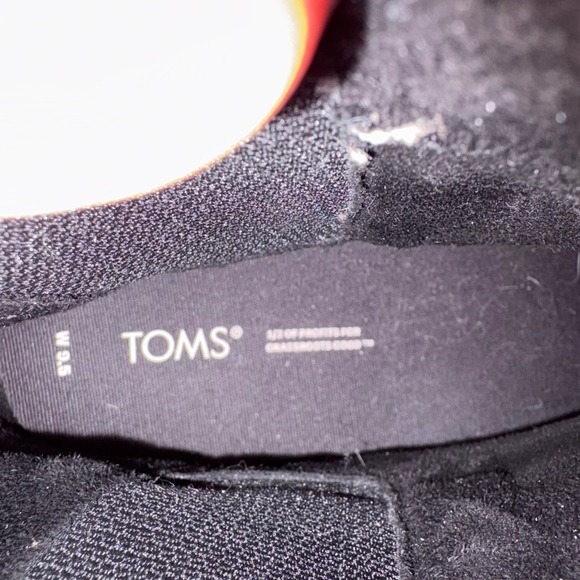 TOMS Alpargata Combat Boots Black Leather Chunky Lug Sole Chelsea Womens 9.5 - Picture 7 of 9